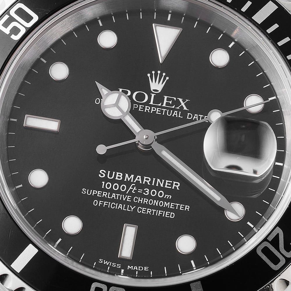 ロレックス サブマリーナ デイト 16610 ブラック M番 中古 メンズ