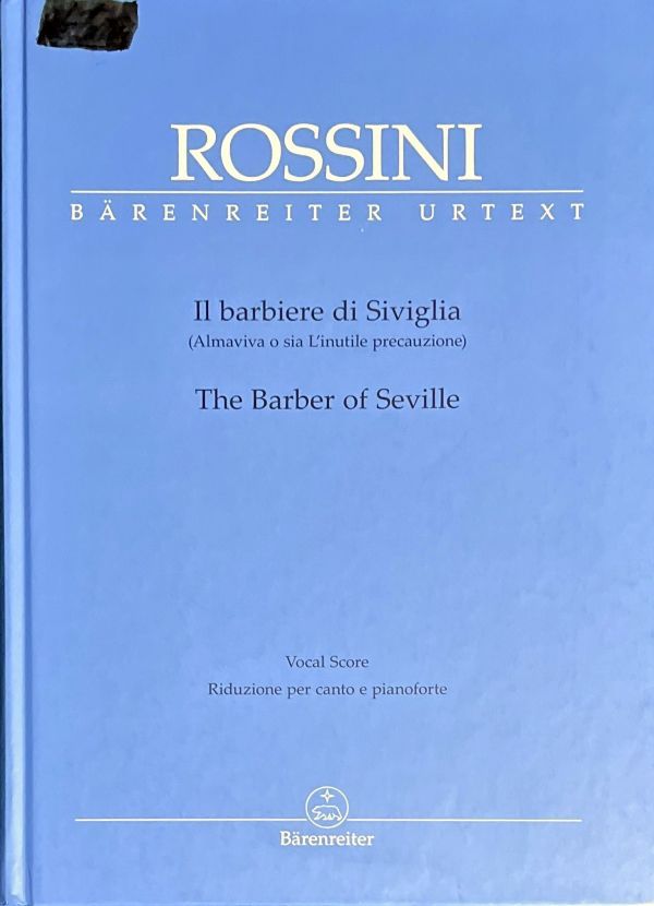 ロッシーニ オペラ セヴィリアの理髪師 批判校訂版 ピアノ・ヴォーカル