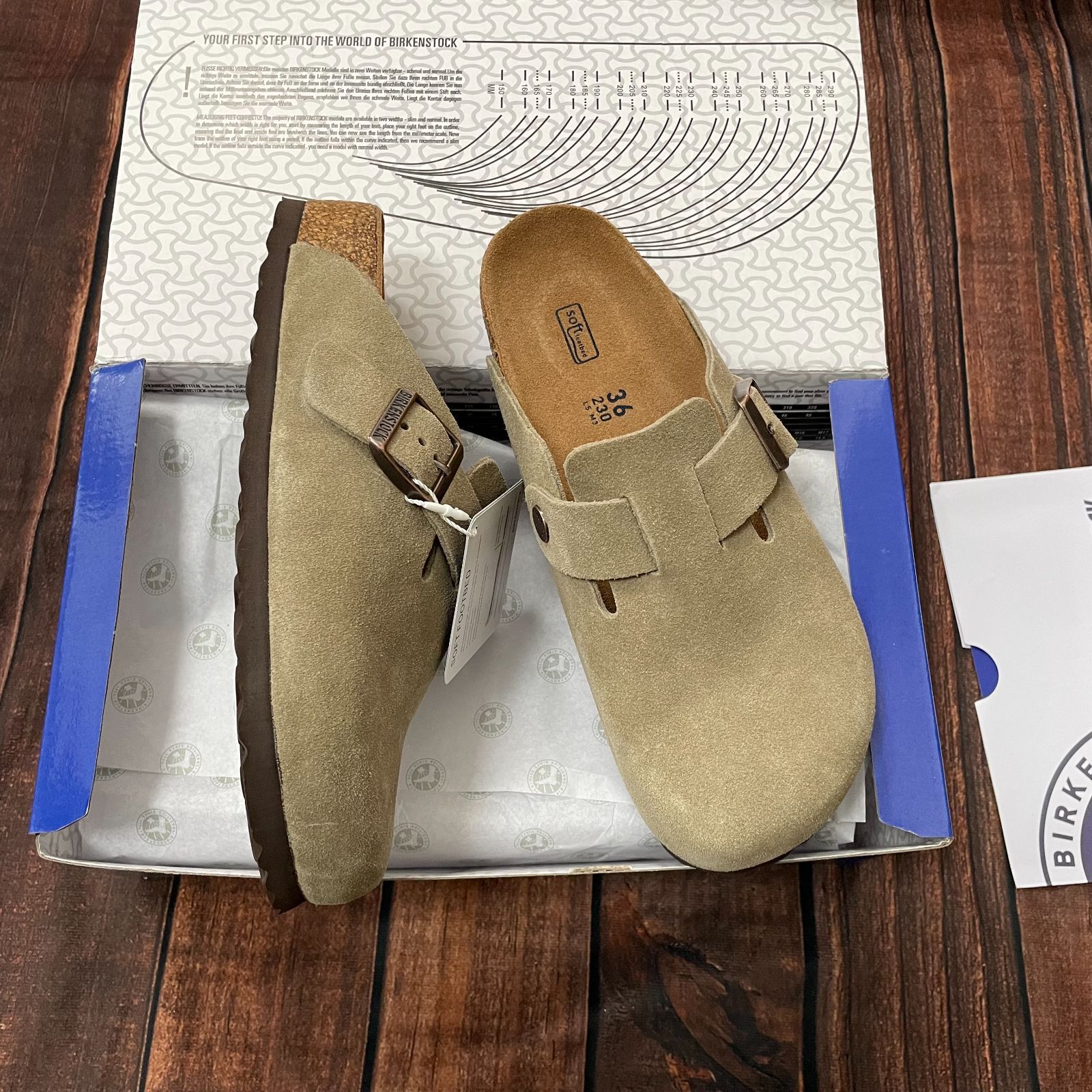 レディース 美品 BIRKENSTOCK ビルケン シュトック トープ【Boston