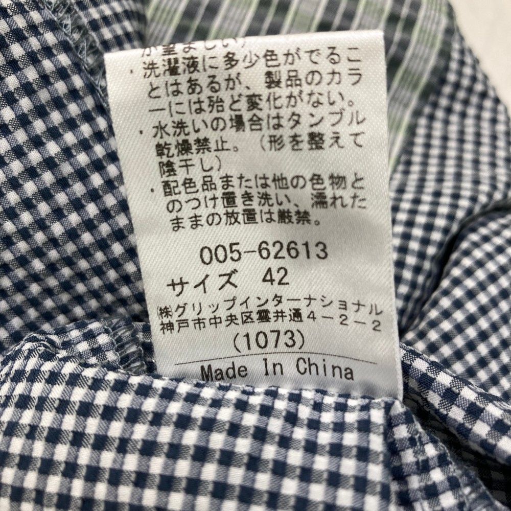 サイズ：42 HEAL CREEK ヒールクリーク  MUNITALP シアサッカー 半袖ワンピース チェック柄 ネイビー系 [240101435652] ゴルフウェア レディース ストスト サイズ：42 HEAL CREEK ヒールクリーク MUNITALP シアサッカー