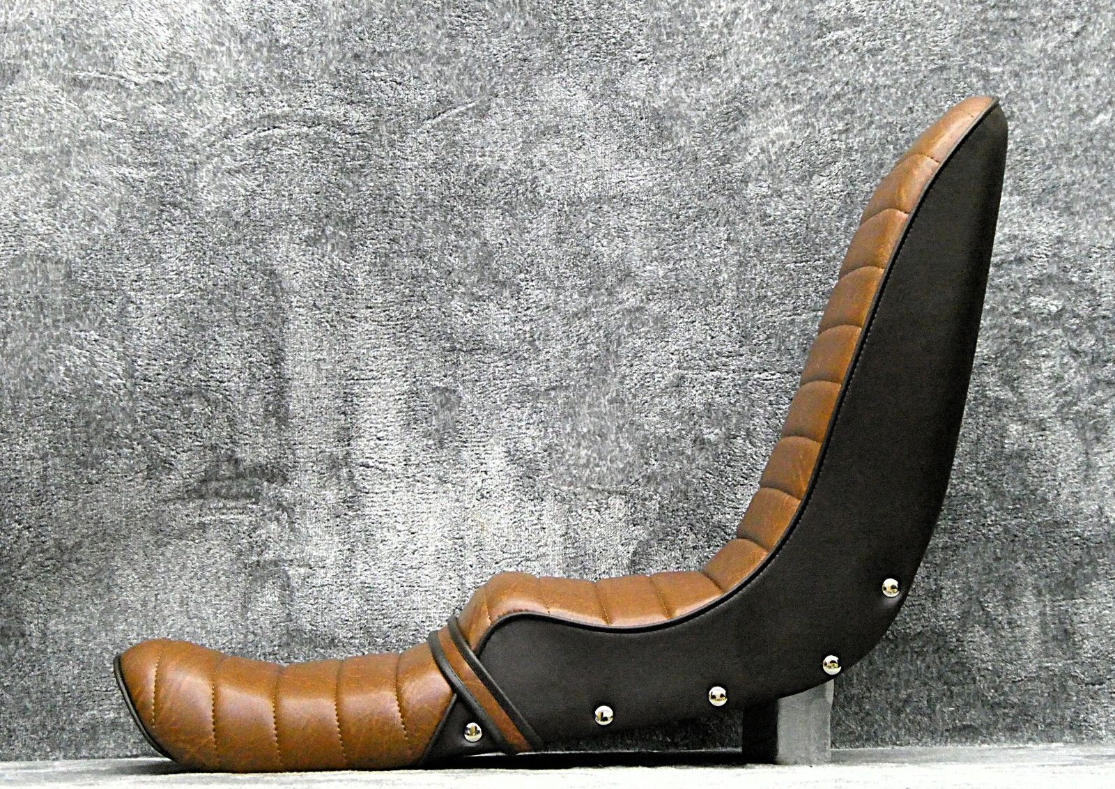 GS400 鋲打ち 茶ツートン40cm 三段シート 補強入 ブラウン3段シート あんこ抜きGS400E鉄板 段シート タックロールシート へっぽこ社長 外装 BRIGHTFACE_UK