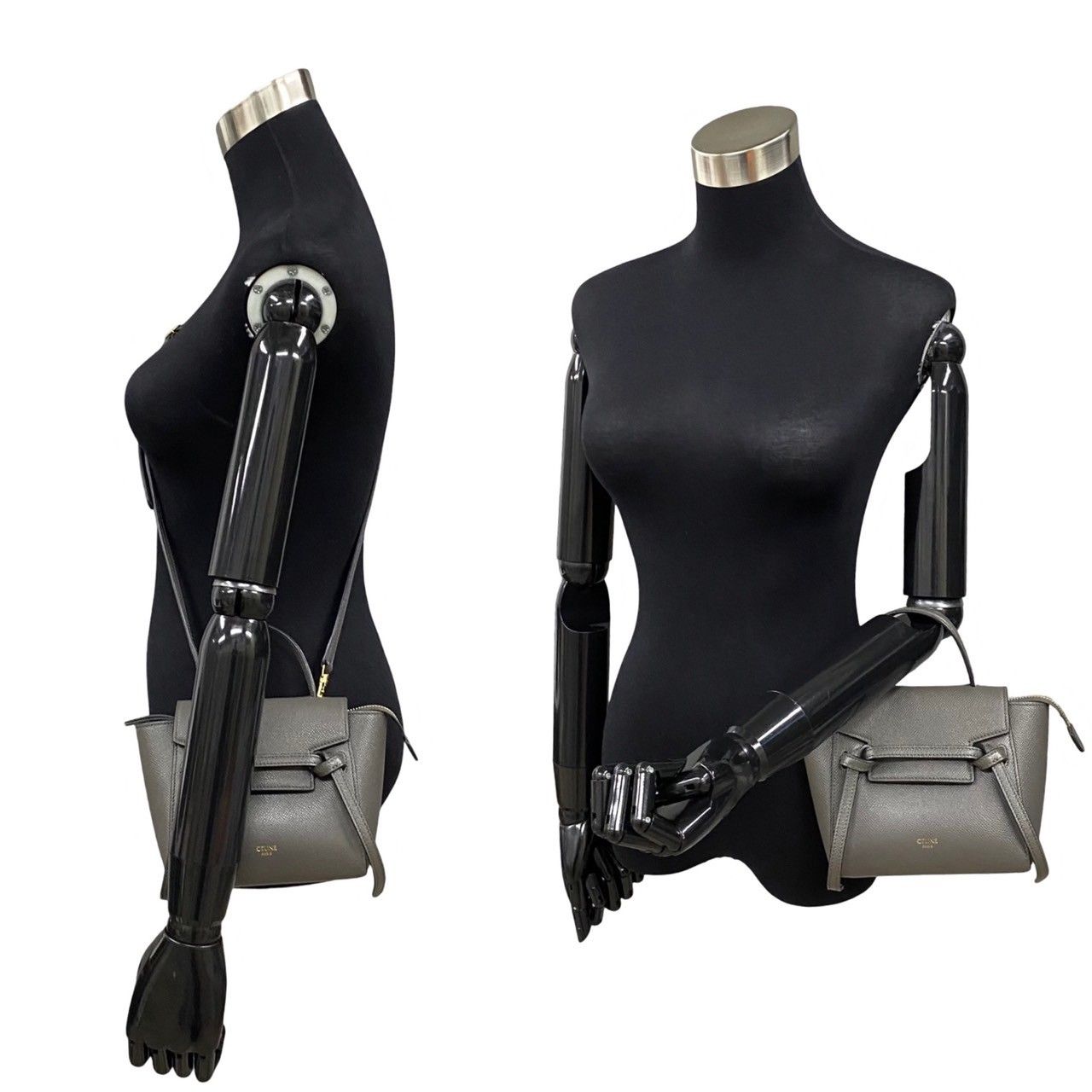セリーヌ BELT ショルダーバッグ ハンドバッグ / ワンピに! 未使用保管品 保存袋付 CELINE セリーヌ ベルトバッグ ピコ ロゴ