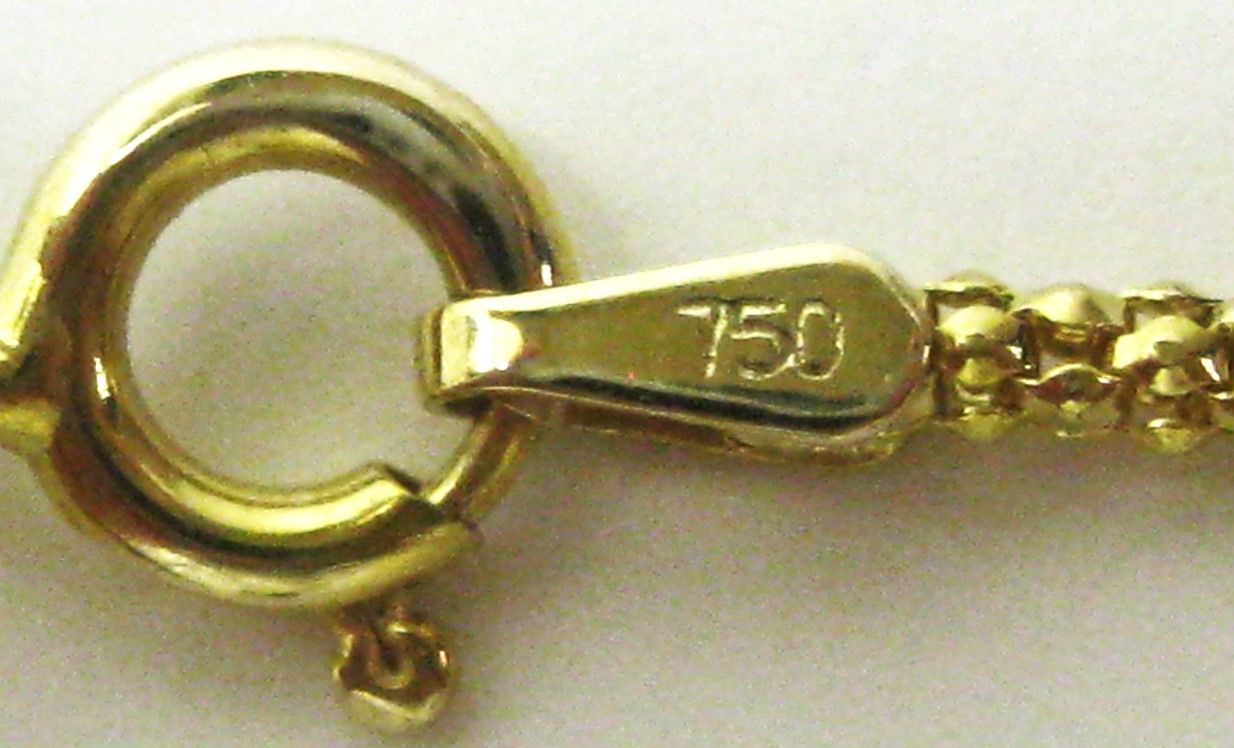 18金ネックレス ハートぶらさがりWG