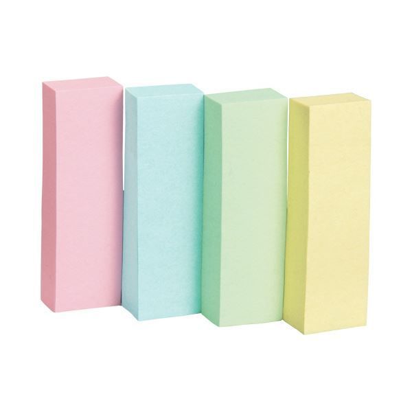 まとめ TANOSEE ふせん 50×15mm4色混色1セット 100冊 20冊×5パック ×3セット