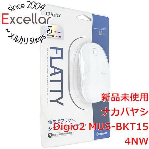 [bn:11] ナカバヤシ　3ボタン BlueLEDマウス Digio2 MUS-BKT154NW　ホワイト