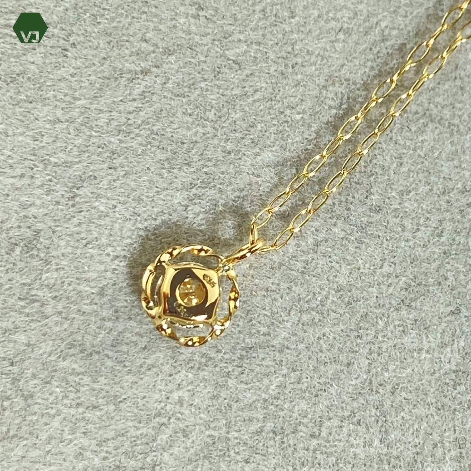31-22】一粒ダイヤモンド ネックレス D0.20ct【中古】【K18YG】【40cm 