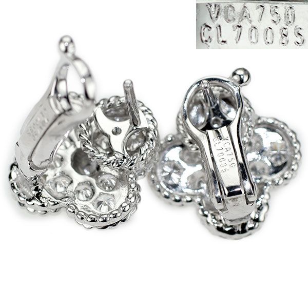 ヴァンクリーフ＆アーペル K18WG ダイヤモンド ピアス