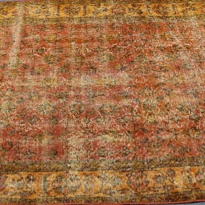トルコ製 ヴィンテージ ラグ 112×199cm 暖色カラー 手織り