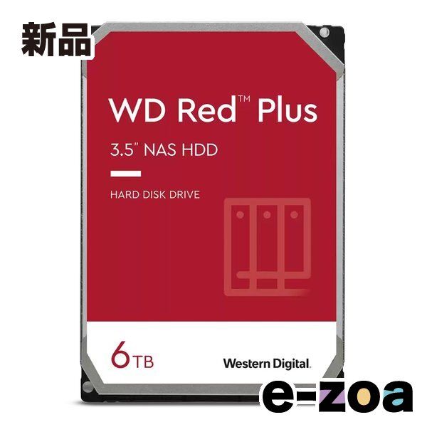 Western Digital ウエスタンデジタル WD 6TB HDD Red Plus NAS 