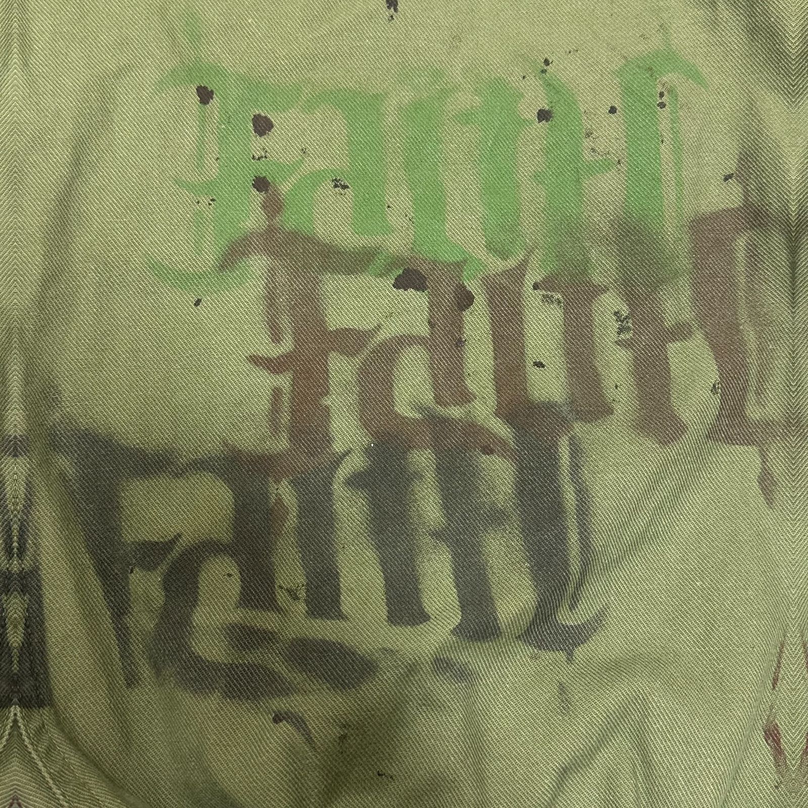 CVTVLIST 23SS ミリタリーカーゴパンツ リメイク ロゴ ペイント