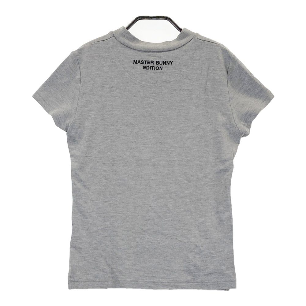 サイズ：0 MASTER BUNNY EDITION マスターバニーエディション  モックネック 半袖Tシャツ  グレー系 [240101481624] ゴルフウェア レディース ストスト MASTER BUNNY EDITION マスターバニーエディション モックネック