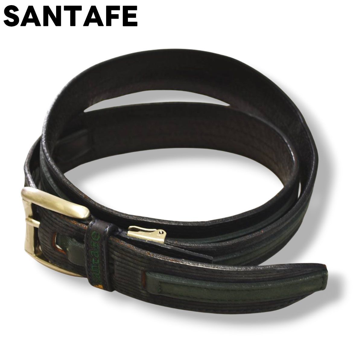 サンタフェ SANTAFE 本革 レザー ベルト 型押し コンビカラー サンタフェ SANTAFE 本革 レザー ベルト 型押し コンビカラー