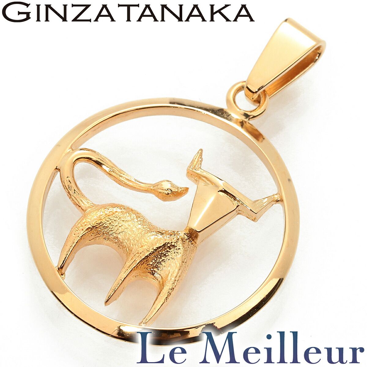 【完売品】GINZA TANAKA K18ペンダントトップ　天使　希少　金箔 ギンザタナカ GINZA TANAKA ペンダントトップ K18 中古