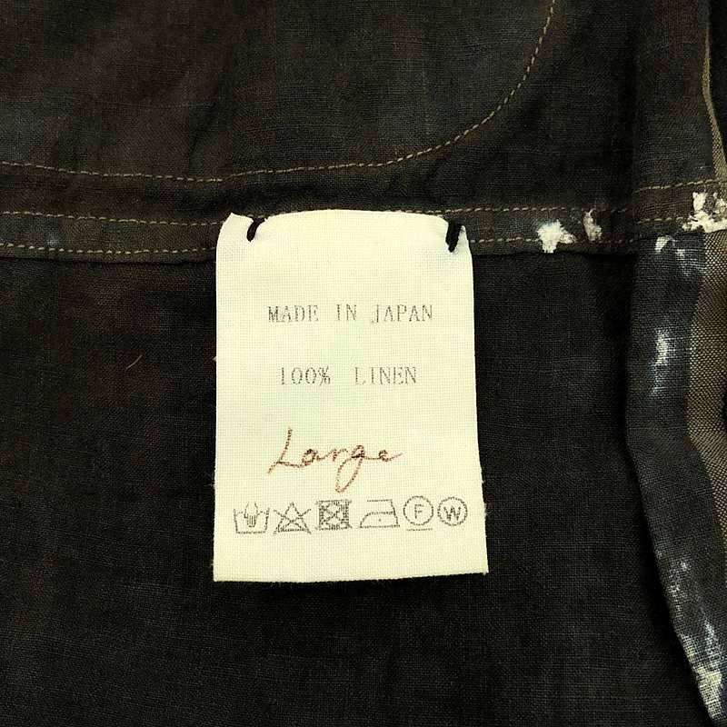 kaval / カヴァル | Simple blouse jacket / ash glaze 染め リネン