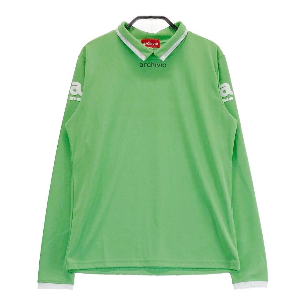 サイズ：38 ARCHIVIO アルチビオ 襟付き 長袖Tシャツ グリーン系