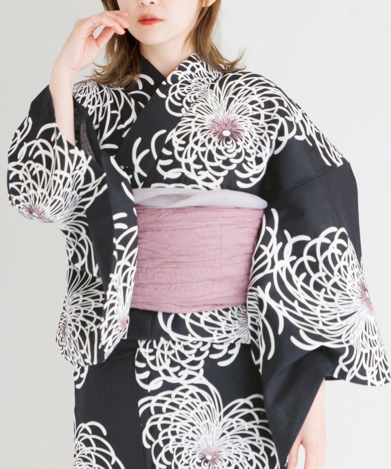 DITA ディータ 浴衣 2点セット 月夜の乱菊しらべ 黒 白 ピンク DITA ディータ 浴衣 2点セット 月夜の乱菊しらべ 黒 白 ピンク
