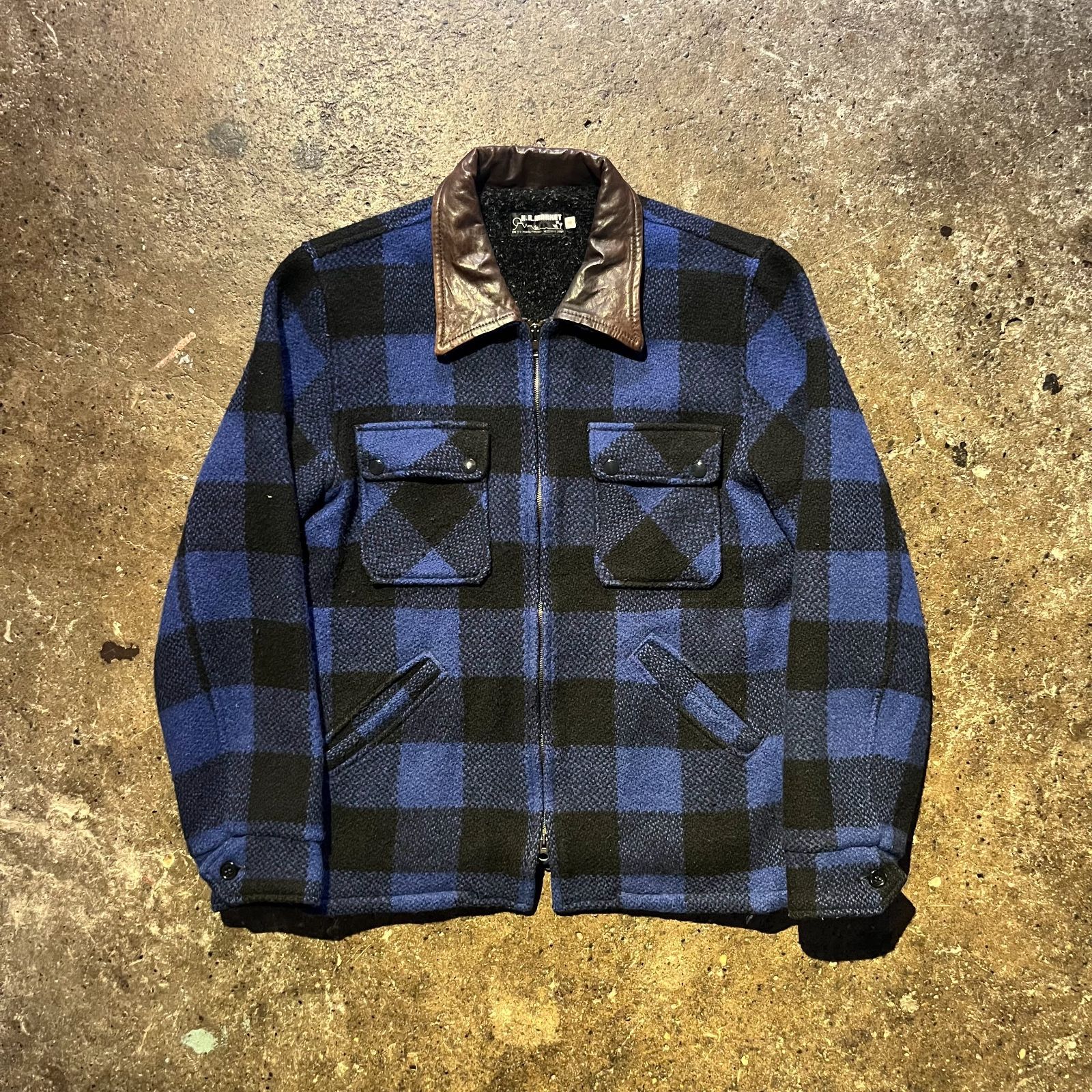 HOLLYWOOD RANCH MARKET バッファローチェックジャケット ブルー 4