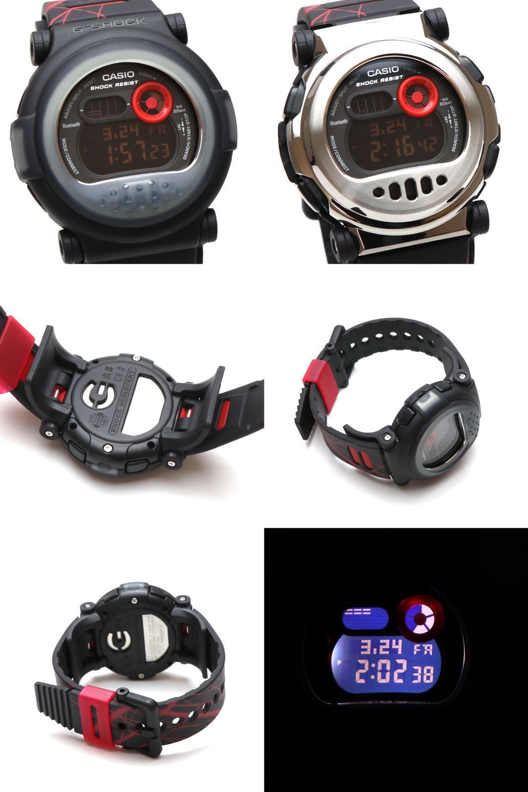 CASIO カシオ G-shock ジーショック G-B001MVA-1 ジェイソン スマートウォッチ Bluetooth スマートフォンリンク  デジタル メンズ 男性 ブラック レッド ベゼル交換 同型：G-B001MVA-1JR - メルカリ