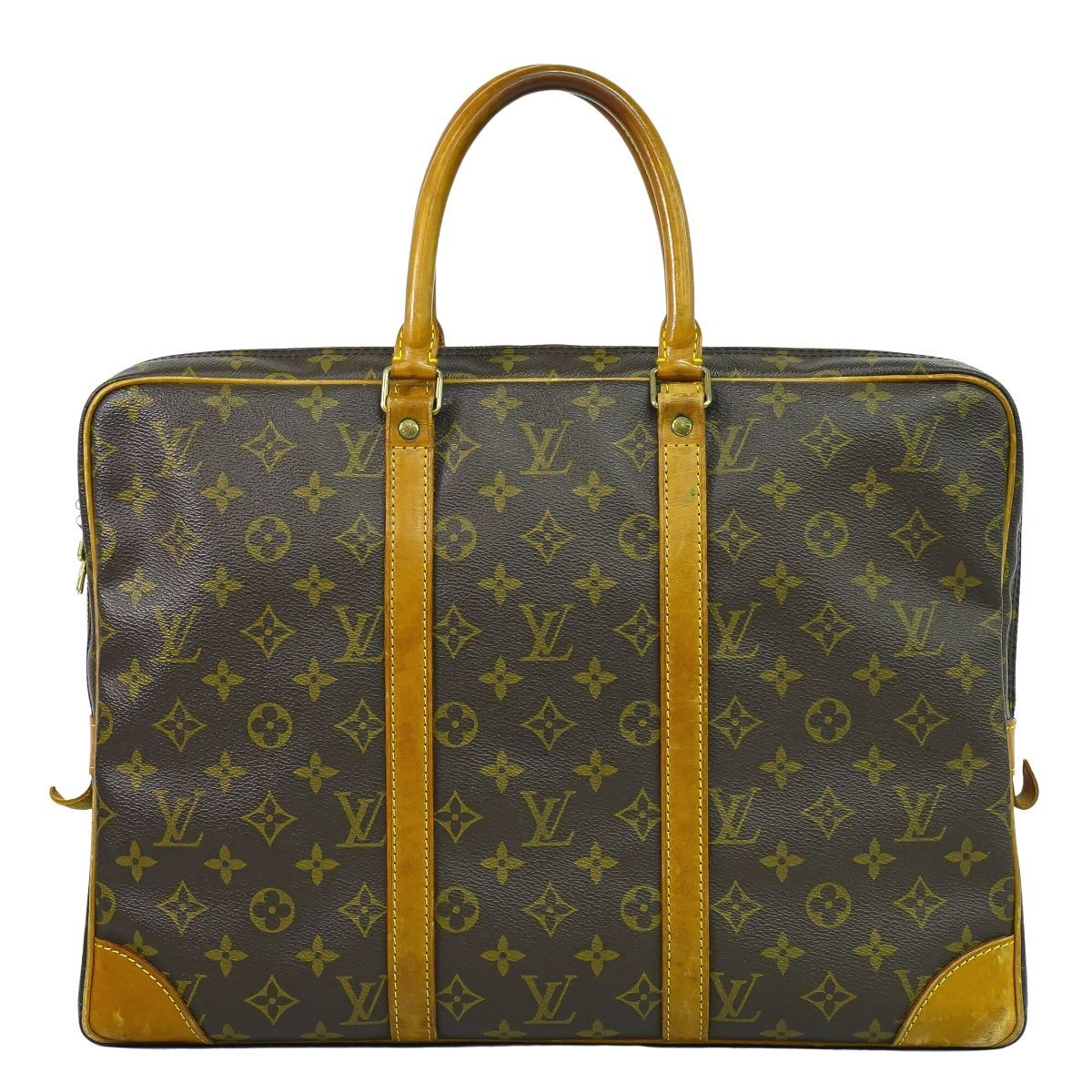 本物 ルイヴィトン LOUIS VUITTON LV ポルトドキュマン ヴォワヤージュ モノグラム ビジネスバッグ ブラウン M53361 ビトン バッグ フォロー割