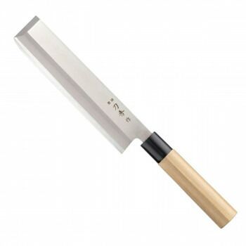 富士カトラリー 刀秀作 モリブデンバナジウム鋼和包丁 角型薄刃195mm 左利き用 FC-376