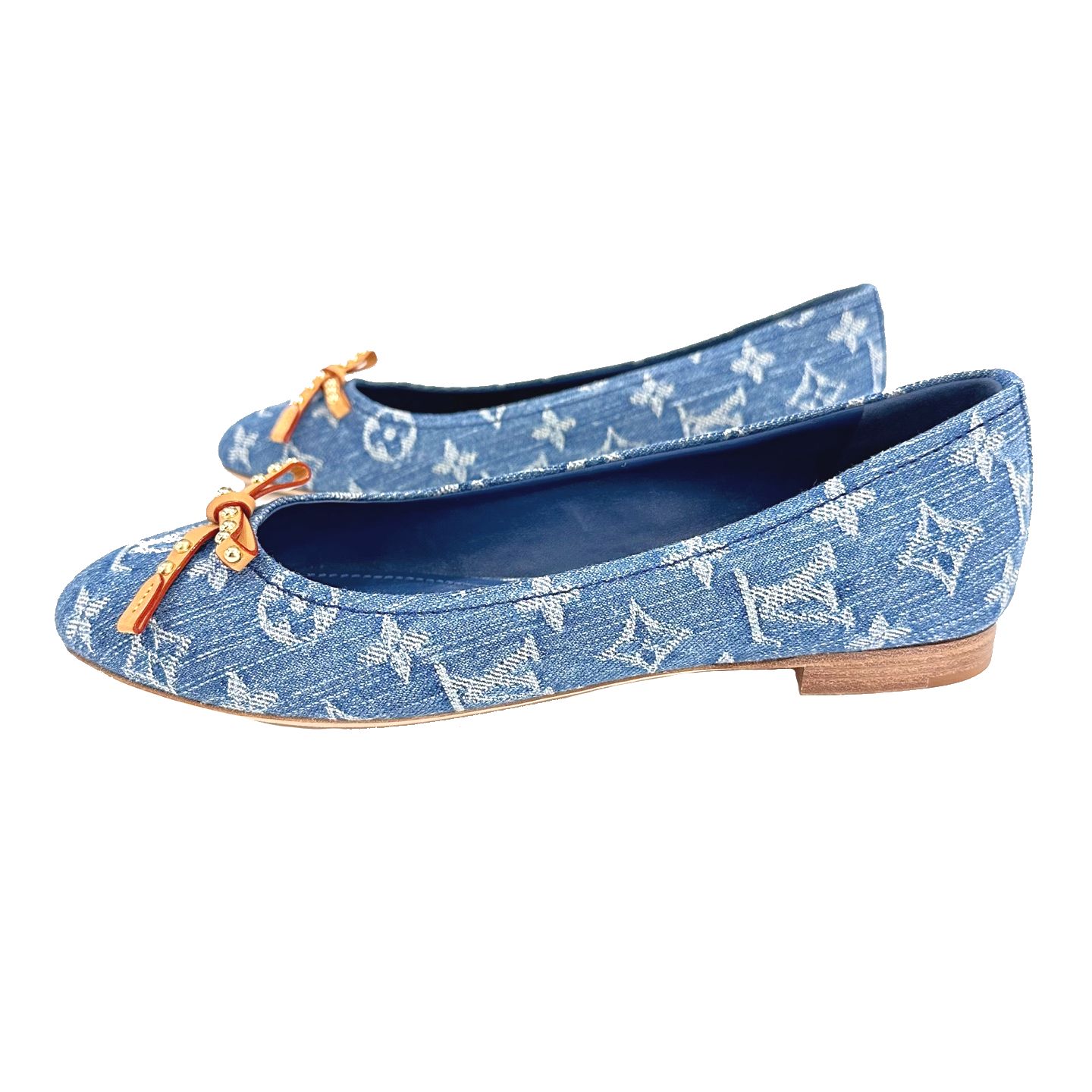 【未使用品】LOUIS VUITTON ヴィトン デニムバレリーナシューズ 未使用品】LOUIS VUITTON ルイヴィトン デニムバレリーナシューズ