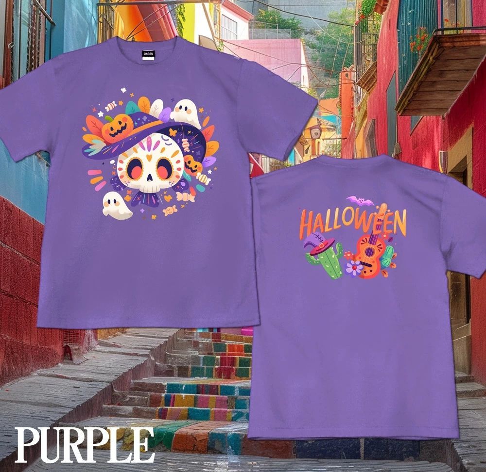 GENJU XXLサイズ スカル 骸骨 死者の日 スポーツジム イベント メンズ Tシャツ 半袖 carnival of the day of the dead 