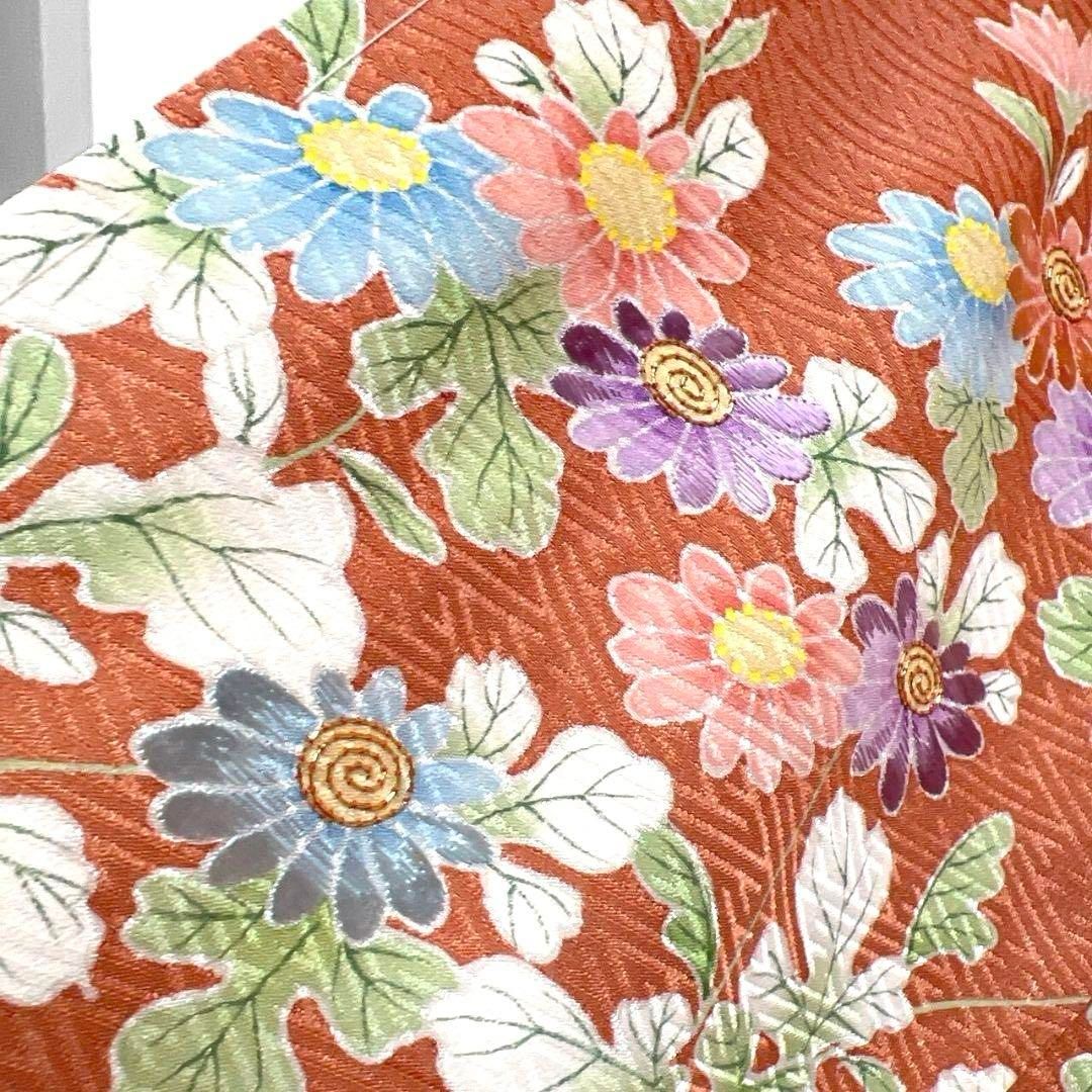 平和屋着物▽上質な紬 単衣 花間道 正絹 逸品 DAAT4424du