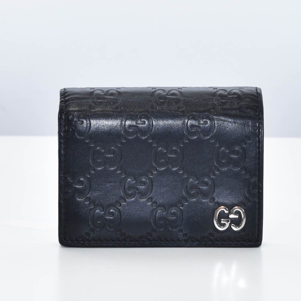 中古USED GUCCI メンズ 財布 2つ折り シマレザー ロゴ 29989 中古USED GUCCI メンズ 財布 2つ折り シマレザー ロゴ 29989