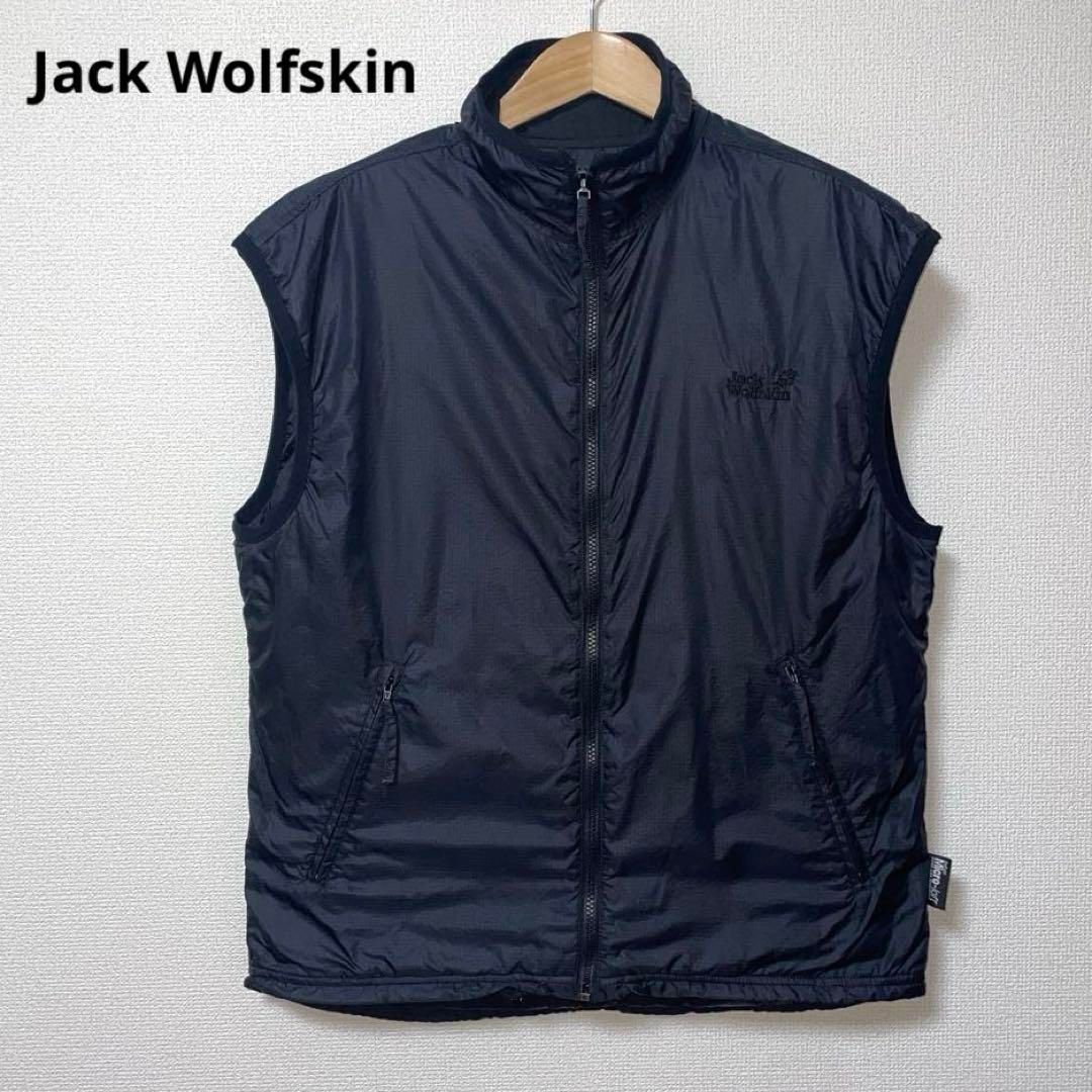 Jack Wolfskin ジャックウルフスキン 黒 ナイロンベスト L - メルカリ