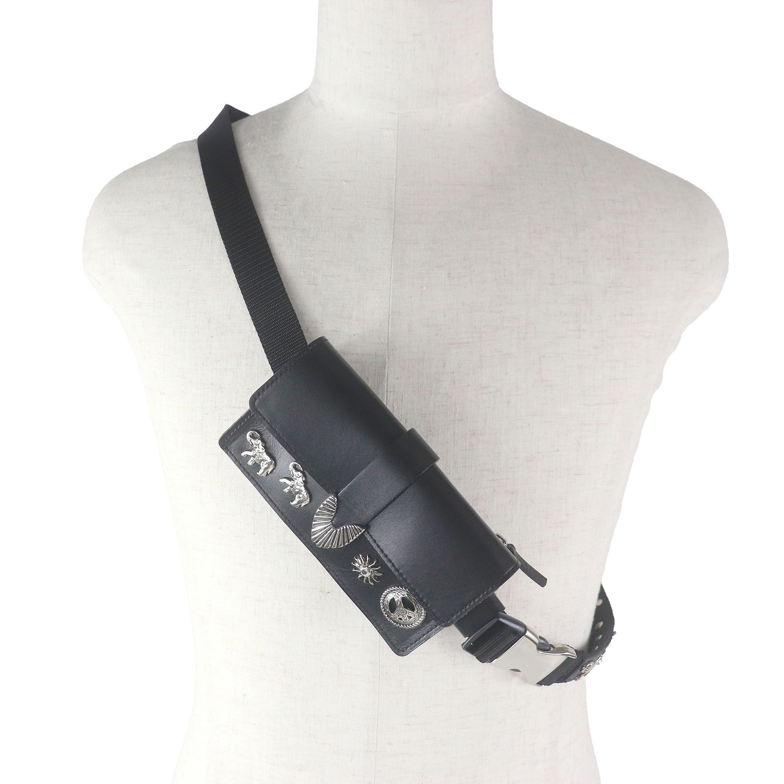 Toga virilis ボディバック 極美品□TOGA VIRILIS トーガビリリース Leather belt bag