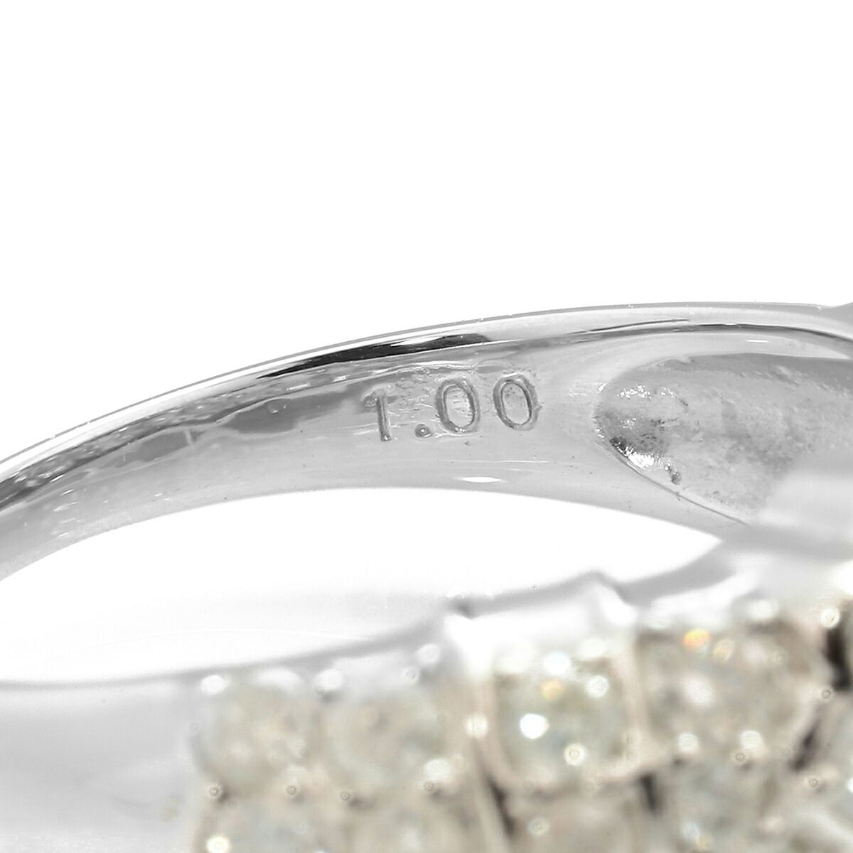 ダイヤモンド 1.00ct プラチナ Pt900 フラワーモチーフリング I