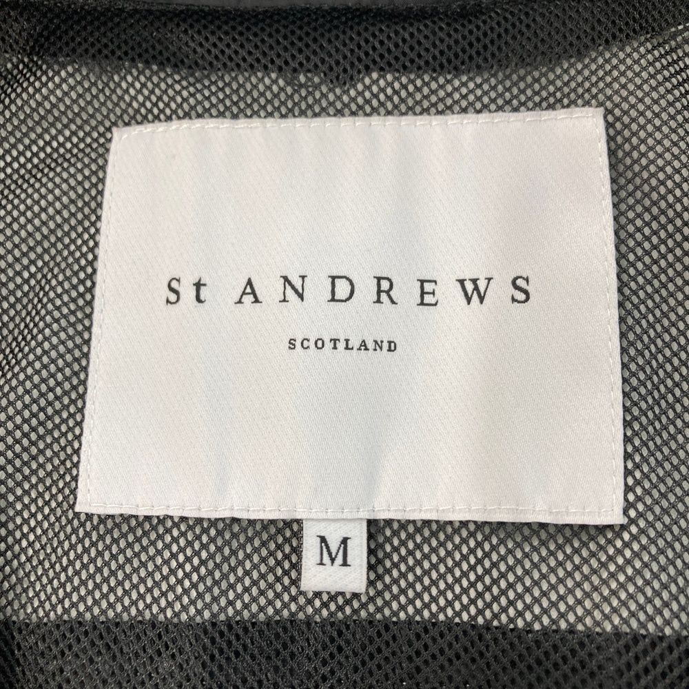 サイズ：M ST ANDREWS セントアンドリュース  裏メッシュ ジップジャケット  シルバー系 [240101476634] ゴルフウェア メンズ ストスト サイズ：M ST ANDREWS セントアンドリュース 裏メッシュ ジップ