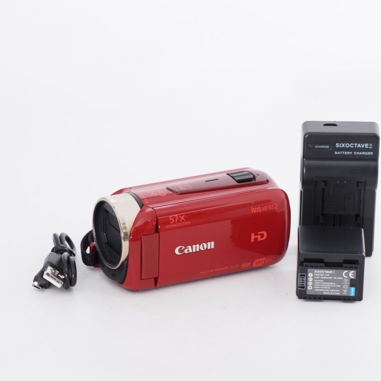 Canon キヤノン デジタルビデオカメラ iVIS HF R52 レッド Wi-Fi対応