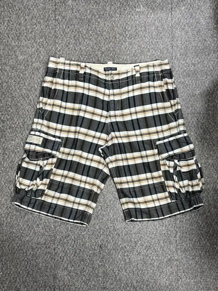 00s ポロ Ralph Lauren ラルフローレン ジーンズ チェック柄 カーゴ ハーフパンツ