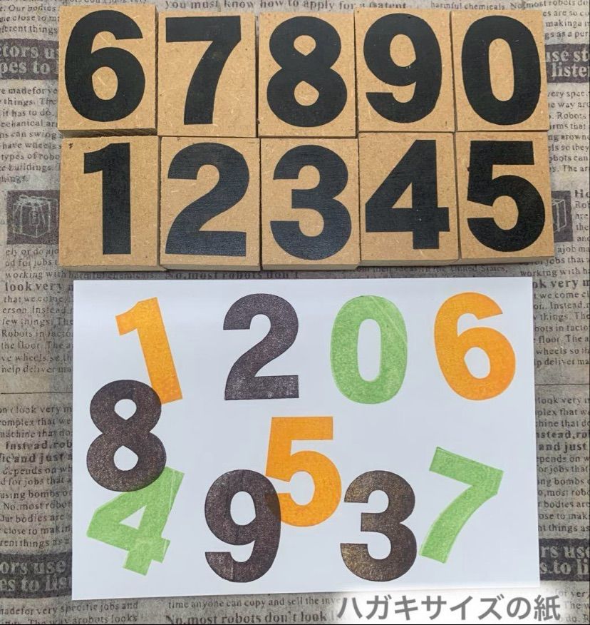 ✩.*˚数字スタンプ＊ナンバースタンプ大サイズセット✩.*˚スタンプ