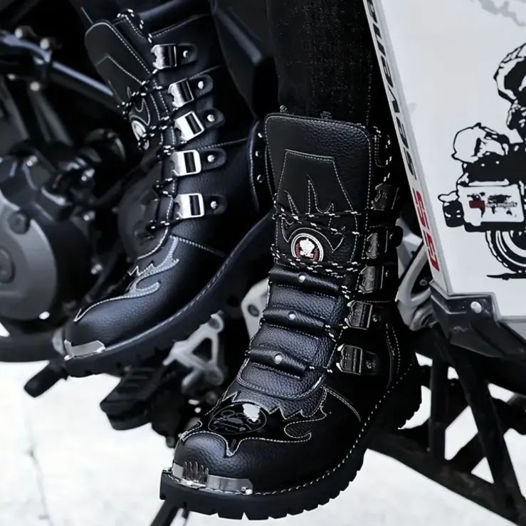 バイクブーツ レザー レザーブーツ ブーツ おしゃれ ファッション 秋