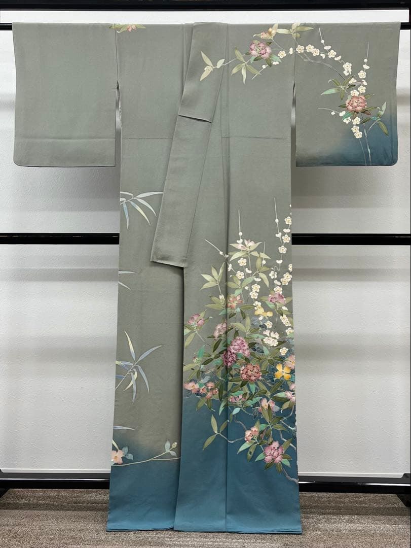 本加賀友禅 寺西光博 落款入 訪問着 花文様 正絹 - メルカリ