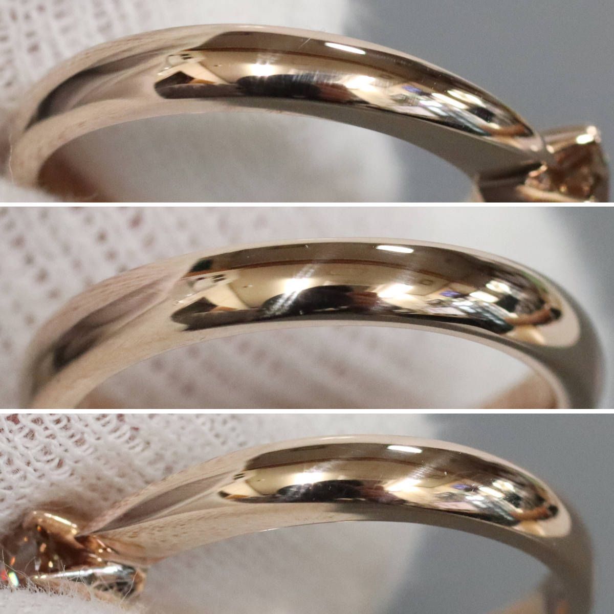 K18PGブラウンダイヤモンドリング D0.34 3.7g #7.5 - メルカリ 