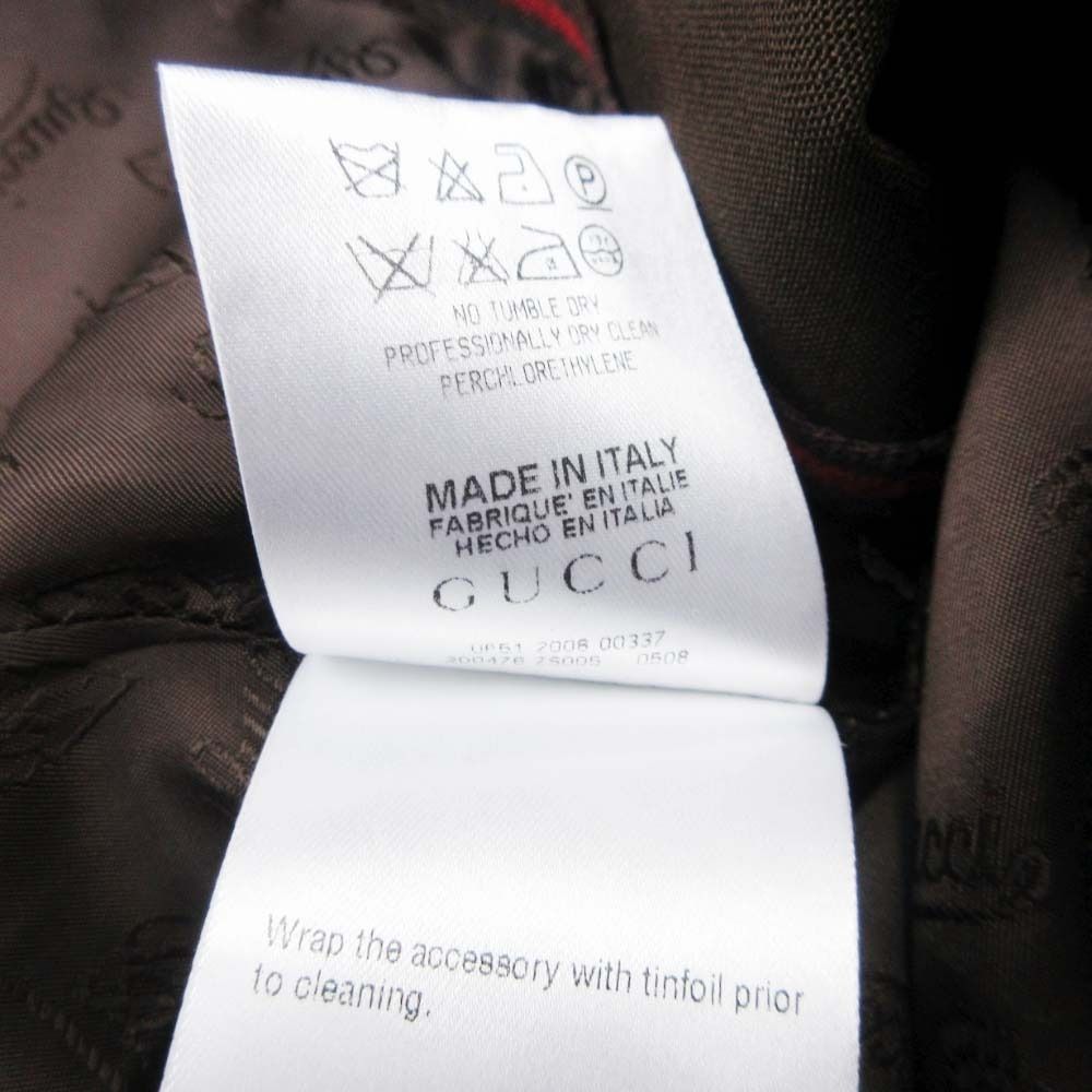 美品 2008年製 GUCCI グッチ テーラードジャケット ホースビット