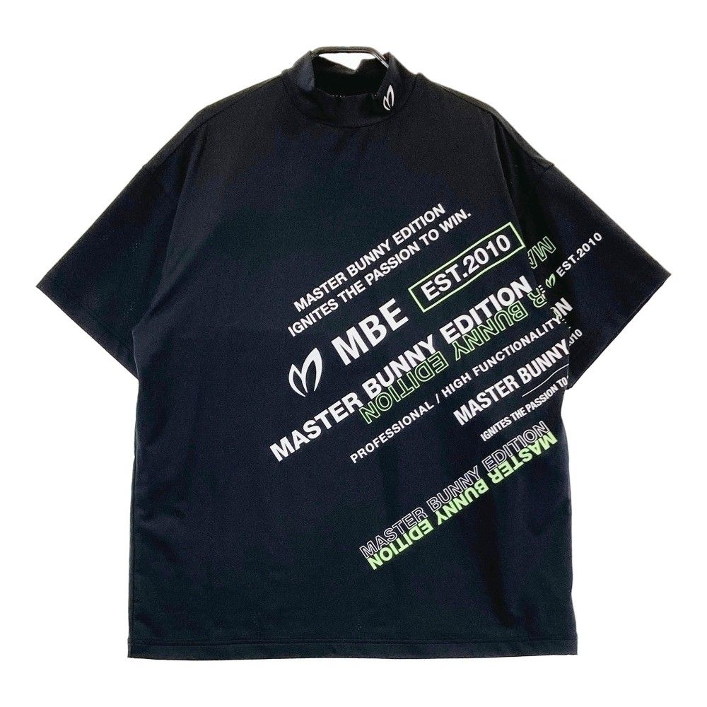 サイズ 4 MASTER BUNNY EDITION マスターバニーエディション 2025年モデル ハイネック 半袖Tシャツ ブラック系 240101353245 ゴルフウェア メンズ ストスト