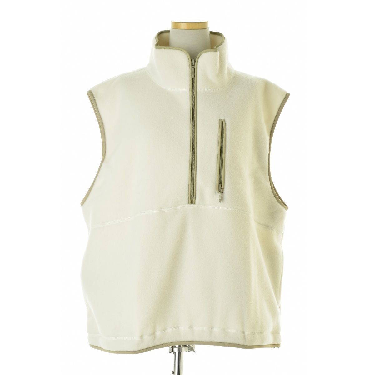 KHA:KI】MIL23FCS3370 FLEECE BALL VEST フリース ボール ハーフジップ 