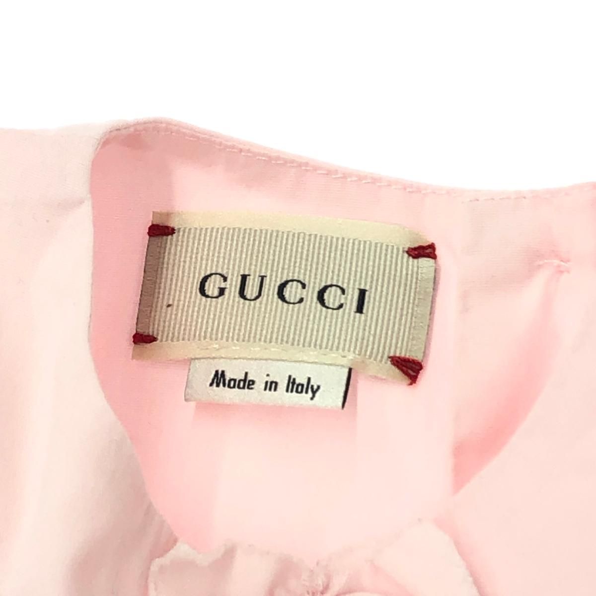 グッチ♡ワンピース24m GUCCI グッチ パールGGボタン フロントフリル ワンピース サイズ