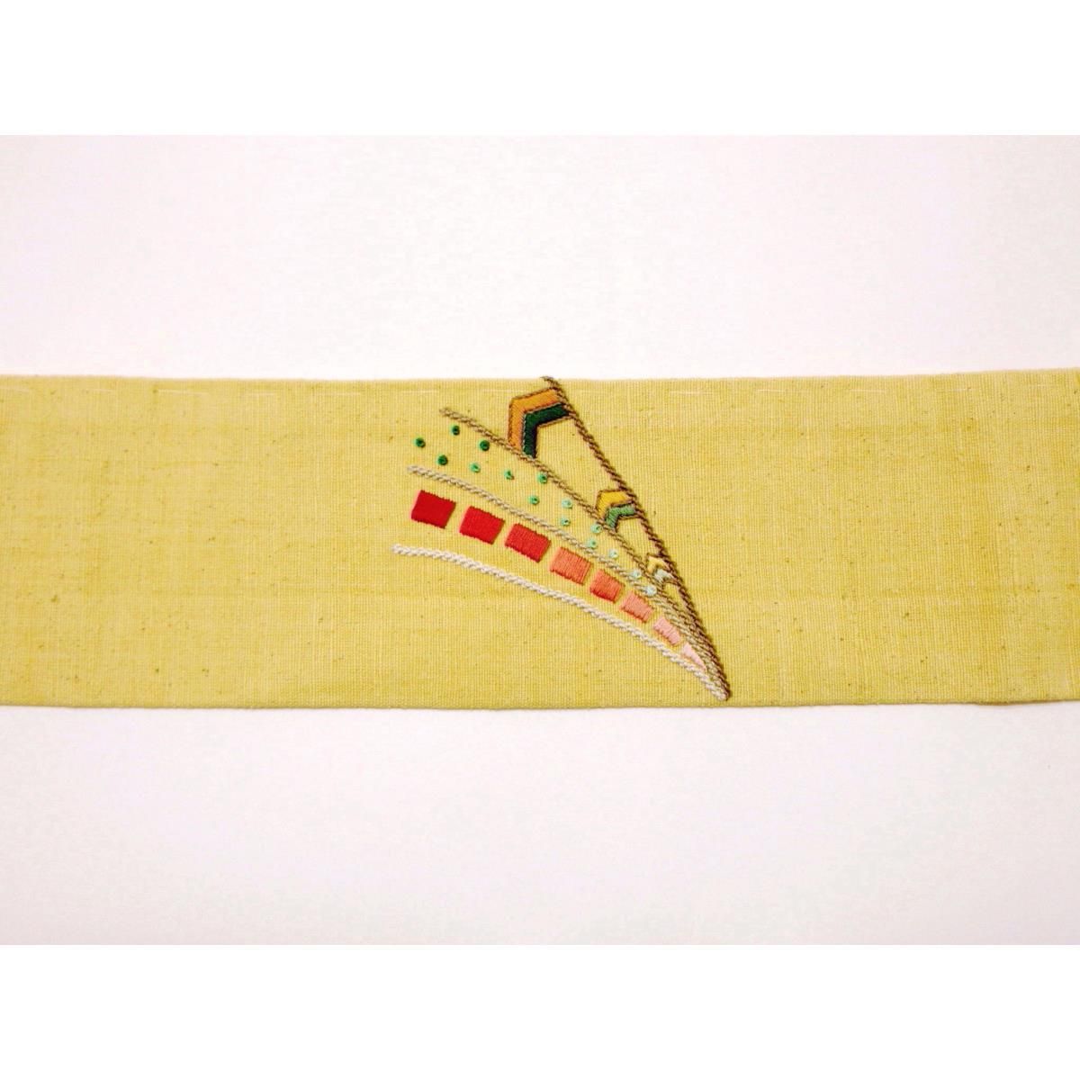 名古屋帯 紬織 刺繍加工 - メルカリ 