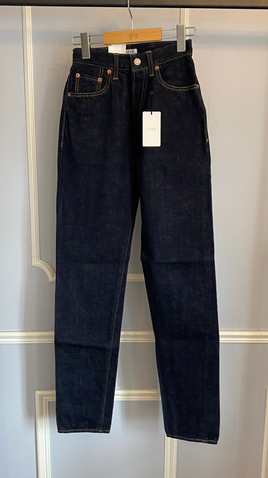 ♥ タグ付き LENO 00 レディース ストレートデニム INDIGO BA421