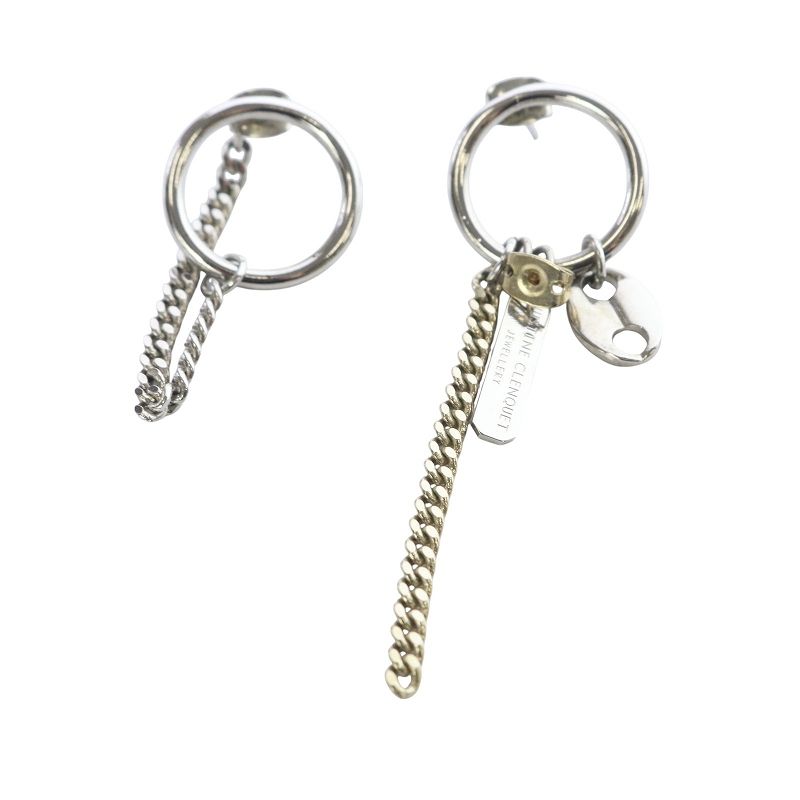 JUSTINE GLENQUET シルバーフープピアス JUSTINE CLENQUET フープピアス シルバー - メルカリ