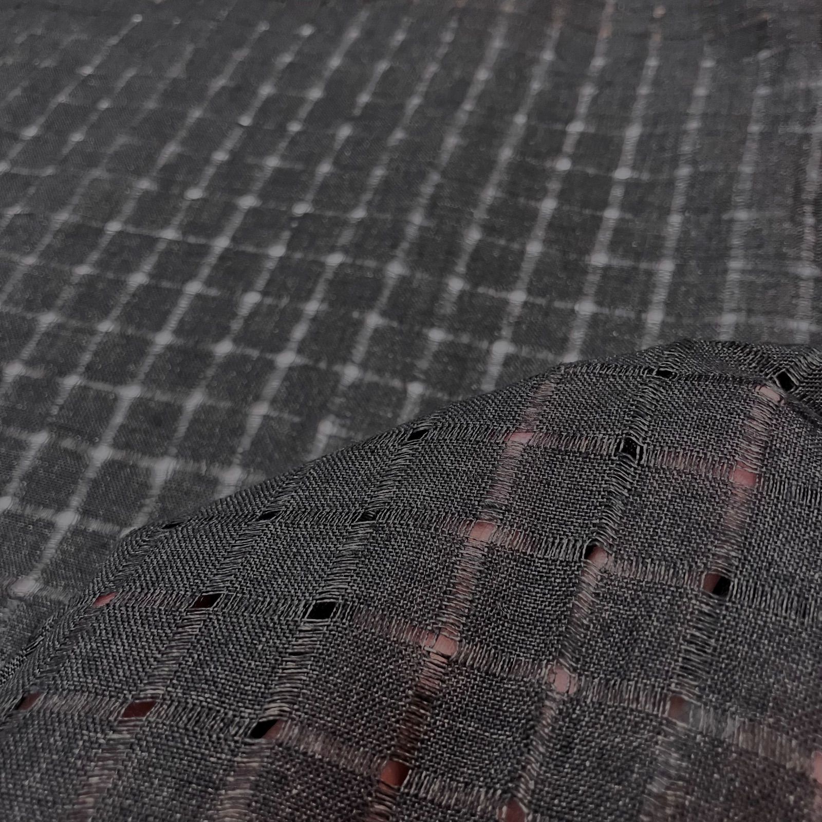 一点のみ 2135 変わり織りリネン生地 スミクロ 約250㎝ NEXPOTALLINN_EU