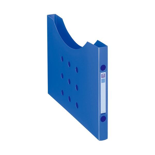 【数量限定】（まとめ）ライオン事務器ボックスファイル(ノイル) スリムタイプ A4ヨコ 背幅25mm ブルー BF-12n 1個 【×20セット】