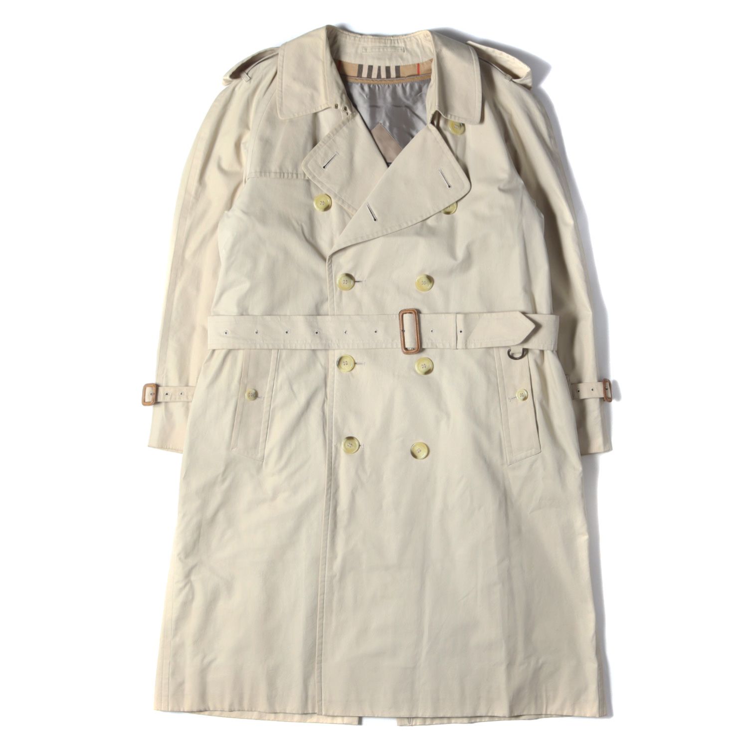 90s オールド バーバリー トレンチコート ノバチェック ベージュ ギャバジン BURBERRY バーバリー コート 90s 裏地 ノバチェック コットン