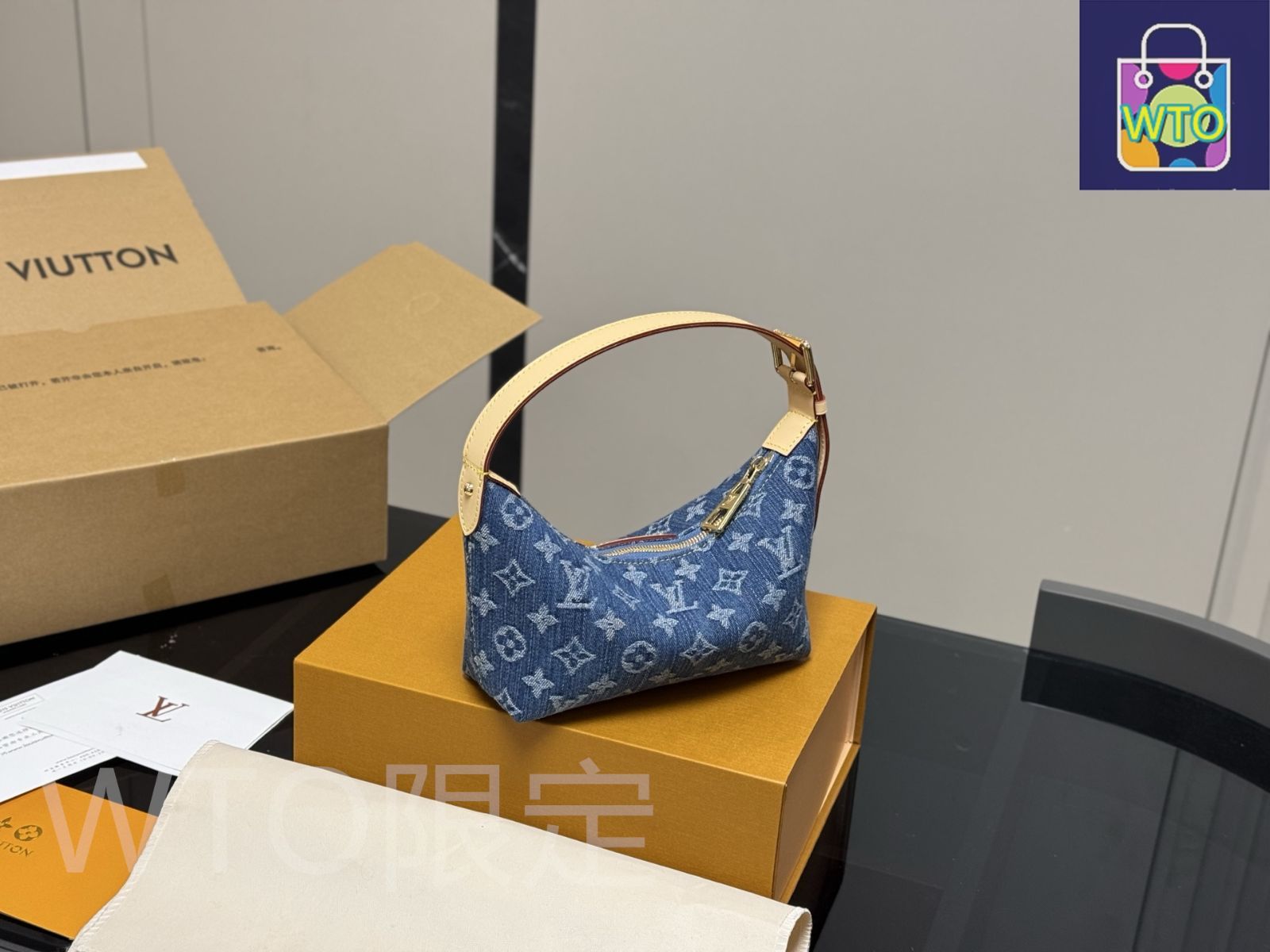 デニム ベントバッグ