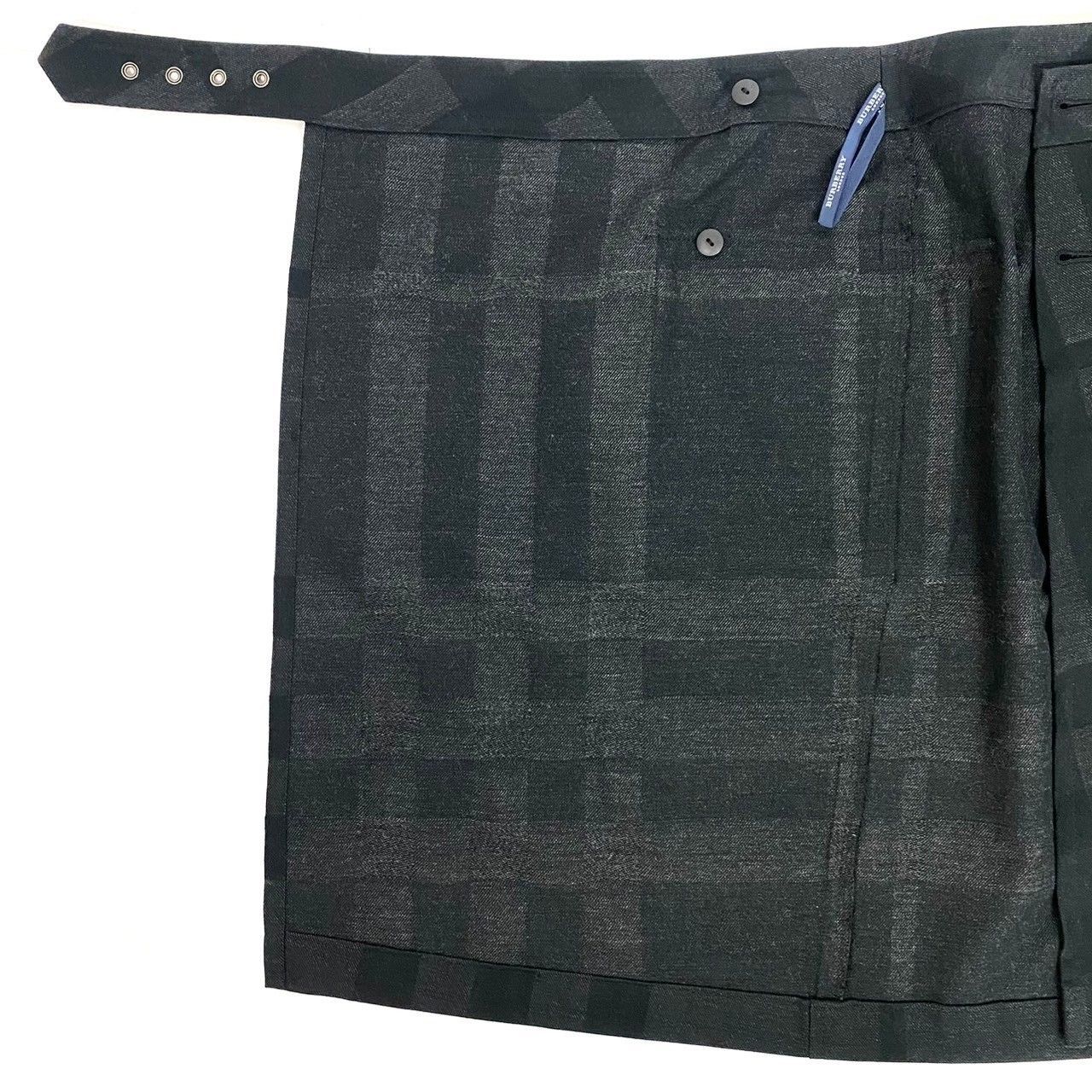 【BURBERRY】FX080-058-08ラップスカート38ブラックチェック BURBERRY】FX080-058-08ラップスカート38ブラックチェック